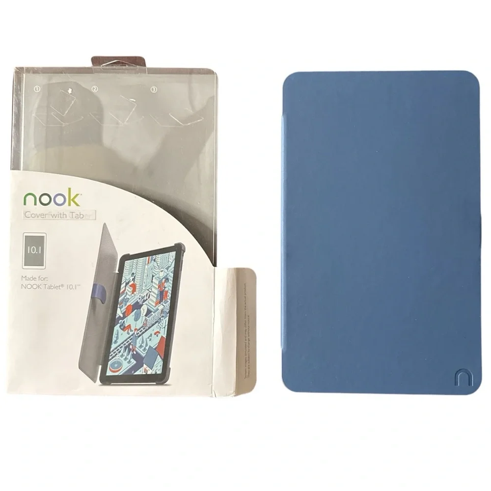NOOK Tablet 10.1” Cover with Tablet Smart Folio Case Navy Blue – New Open Box